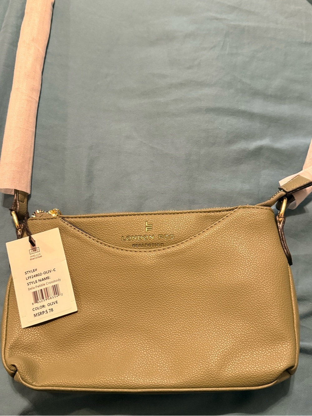 LF London Fog Olive Green Crossbody Bag